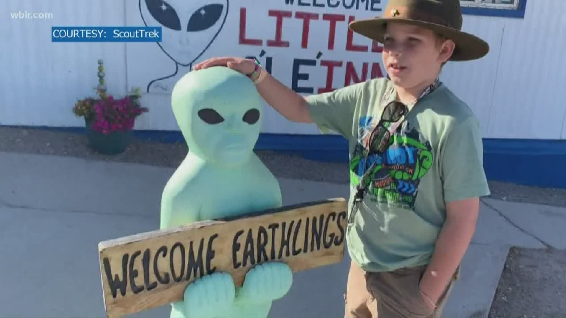 A young Knoxville boy scout's curiosity and love for adventure led him to the Nevada desert to "probe" Area 51 this past weekend.