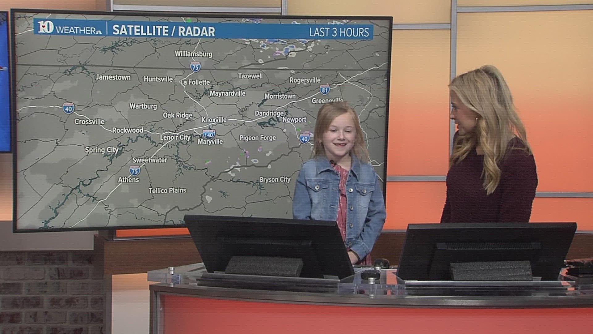 Caroline said she might want to be a meteorologist when she grows up!