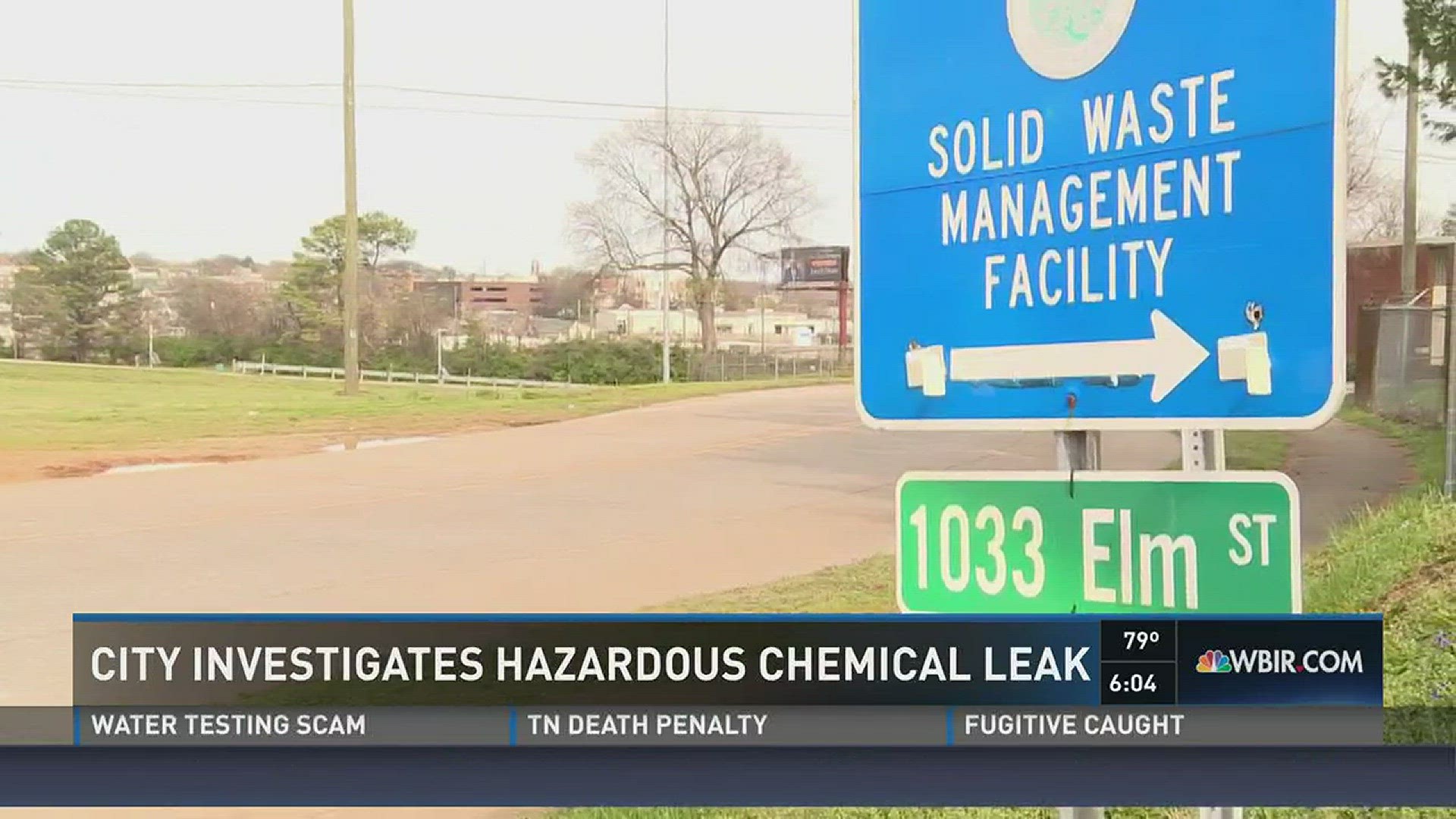 March 30, 2017: City leaders in Knoxville shut down a waste management center after a hazmat scare.