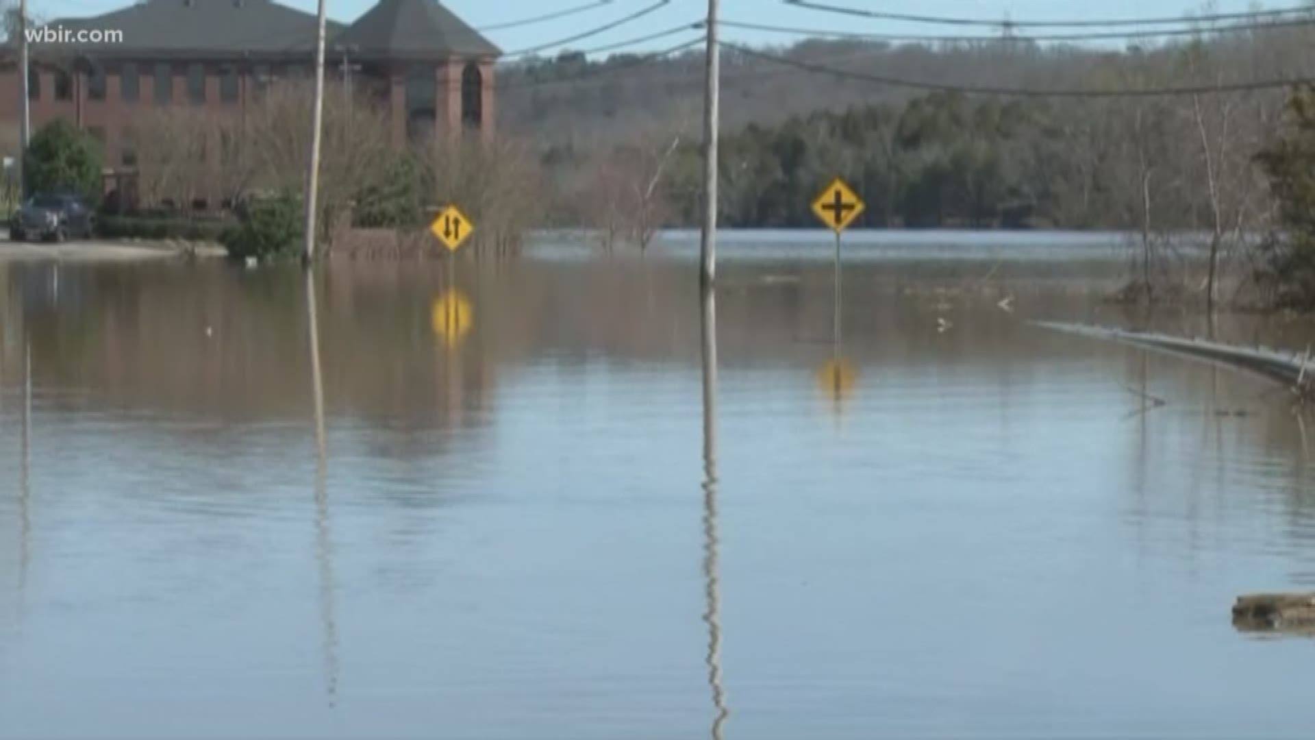 Plenty of roads and sections of neighborhoods were still underwater Monday afternoon.