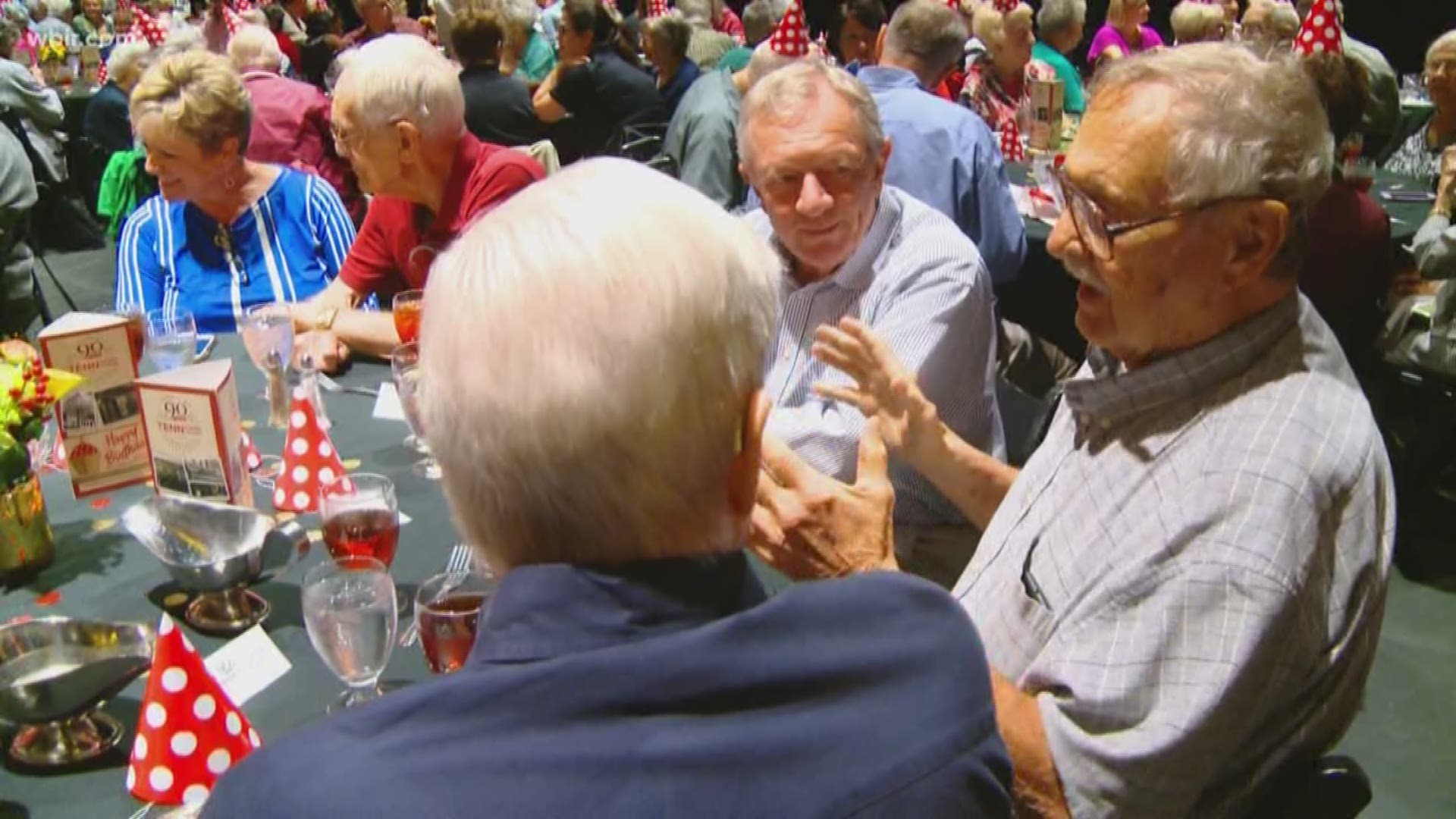 As part of the theater's 90th celebration, they threw a party for anyone turning 90 or older.