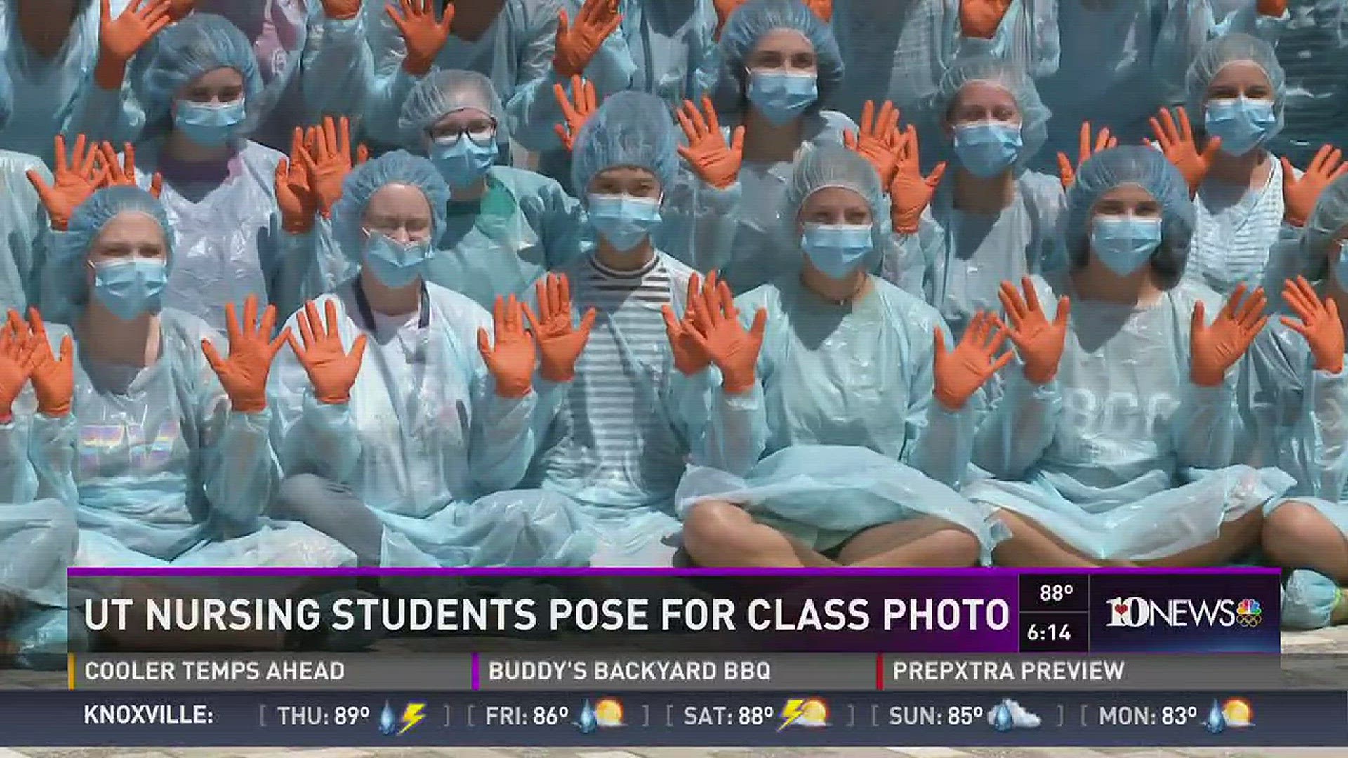 New UT nursing school students got the chance to take part in an 8-year-old tradition on the first day of classes Wednesday.