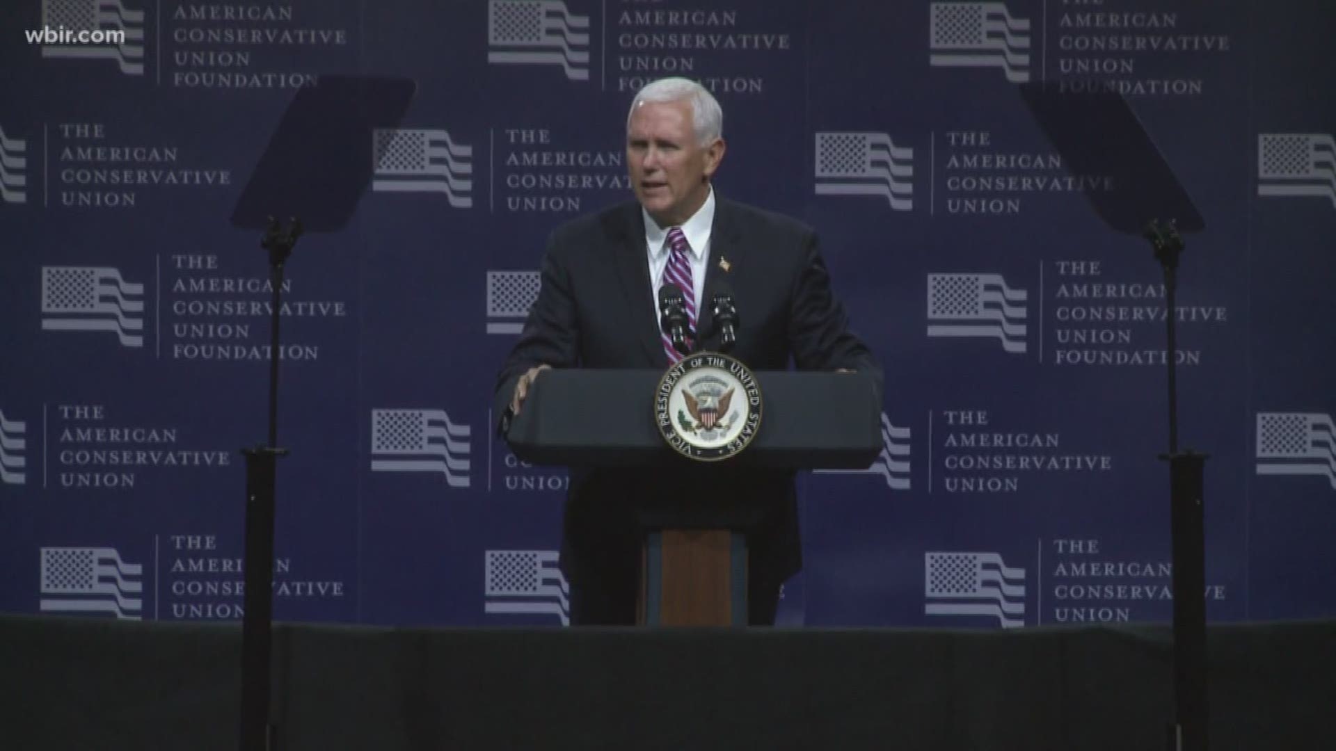 Vice President MIke Pence appeared at two political gatherings Friday in Knoxville. Sept. 21, 2018