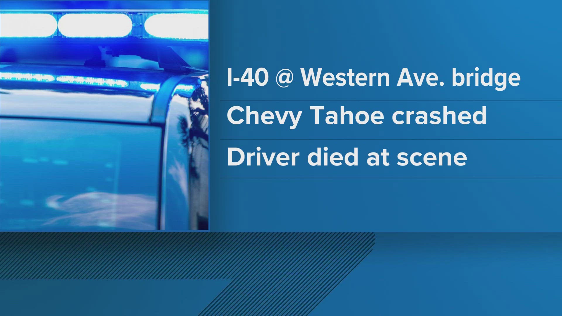 The crash happened around 1:55 a.m. on Monday at the Western Avenue underpass on I-40 East, according to the Knoxville Police Department.