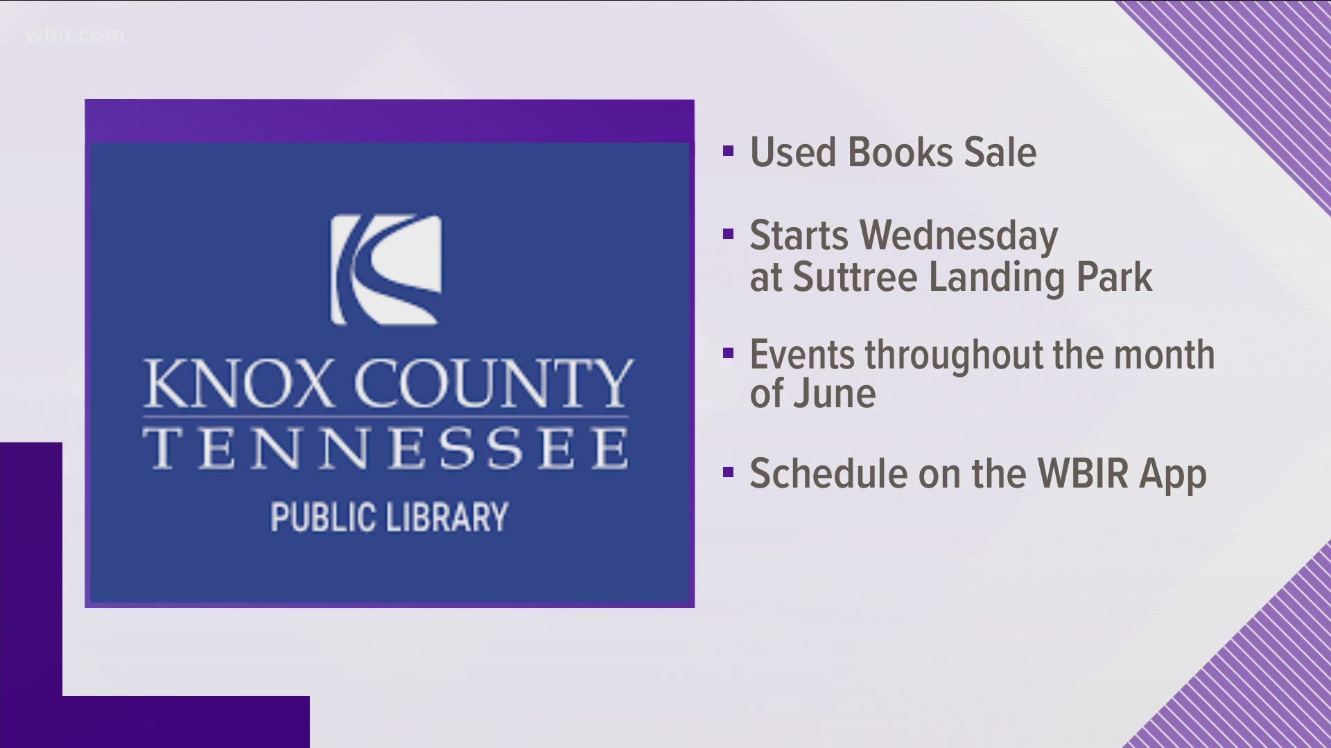 The Knox County friends of the Library's Used Books Sale is back!