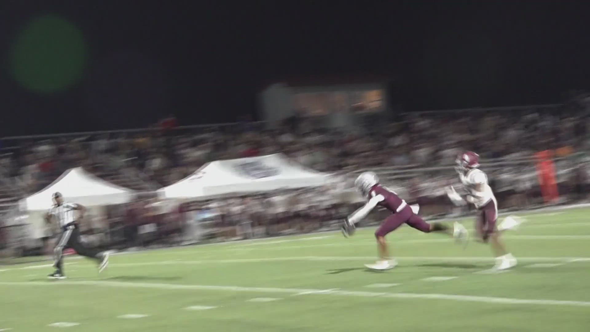 Here is your Week 2 High School Football Play of the Week and Hit of the Week.