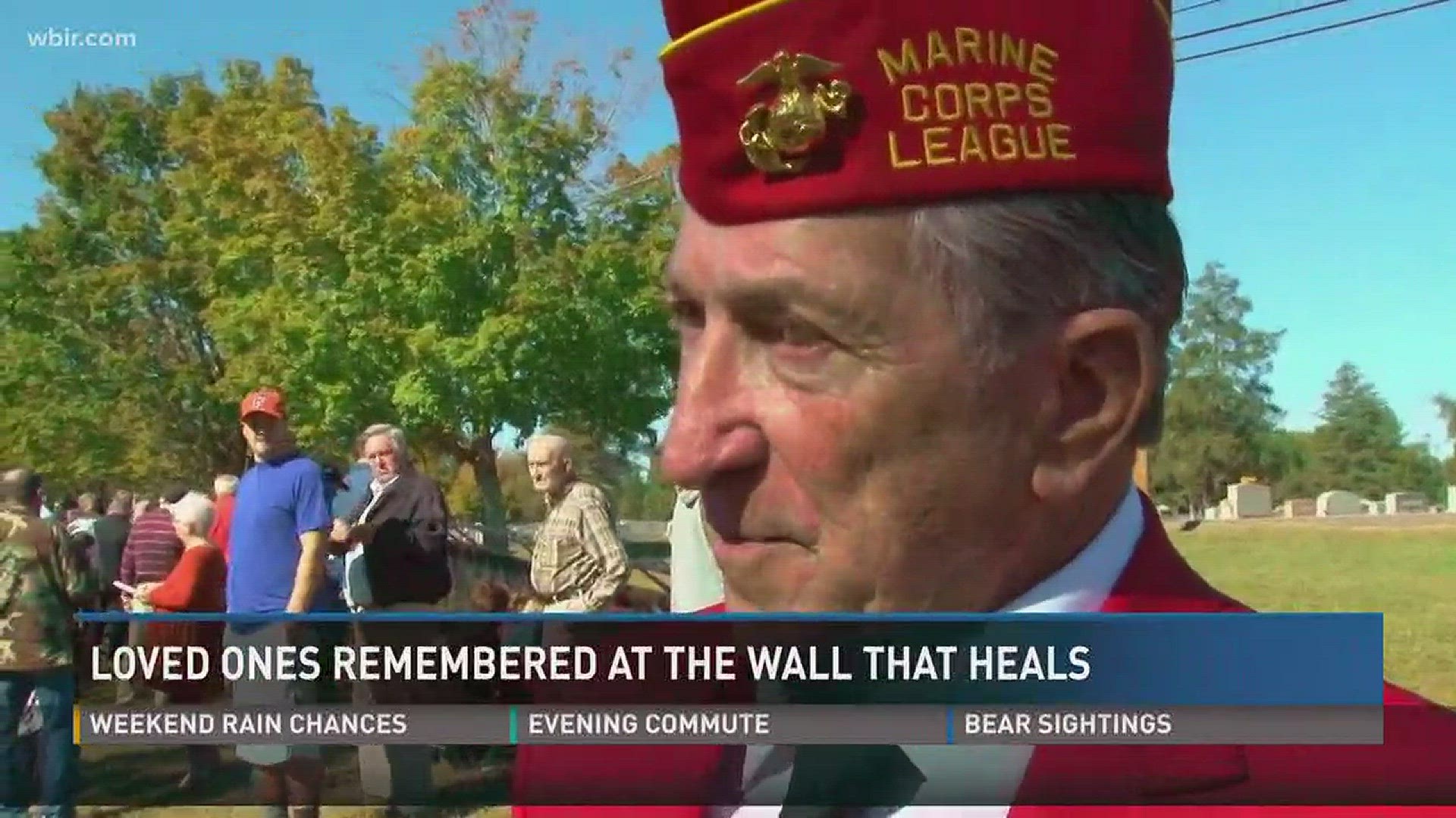 A traveling replica of the Vietnam Memorial Wall in Washington is in Knoxville through the weekend.