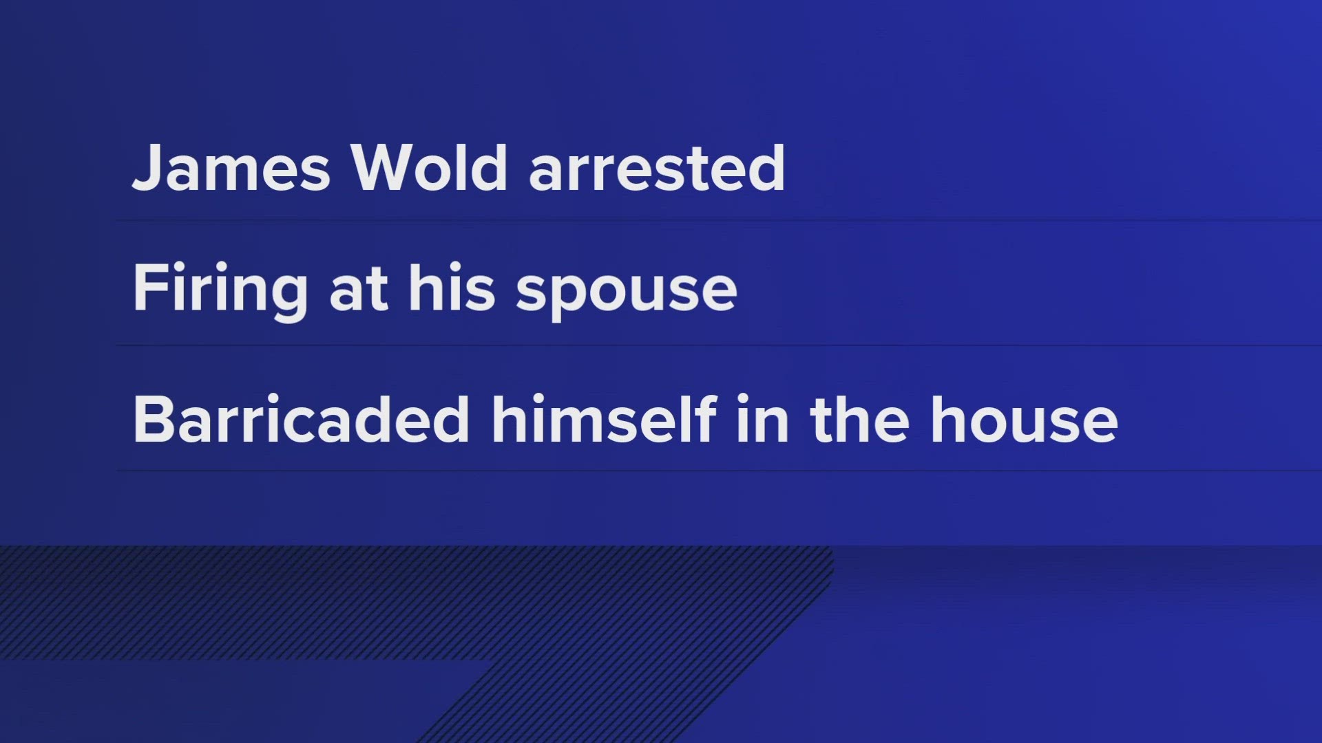 According to the Loudon County Sheriff's Office, James Wold fired shots at his spouse after a verbal argument.