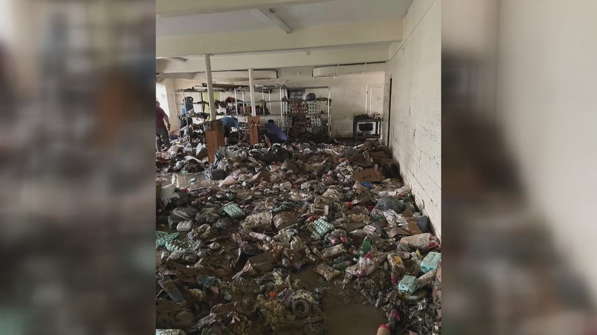 The Bread Basket has been left with nothing after floods from the hurricane destroyed their building, now they are looking to rebuild.