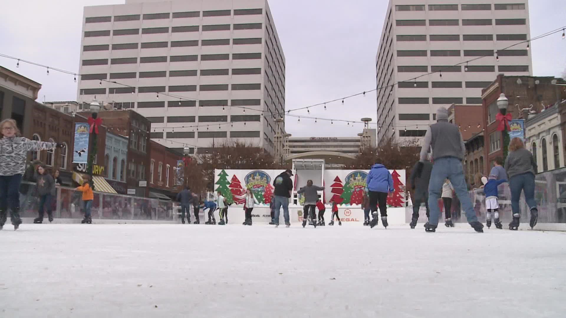 The ice rink is almost ready to go! Friday is the big day for people wanting to skate outdoors.