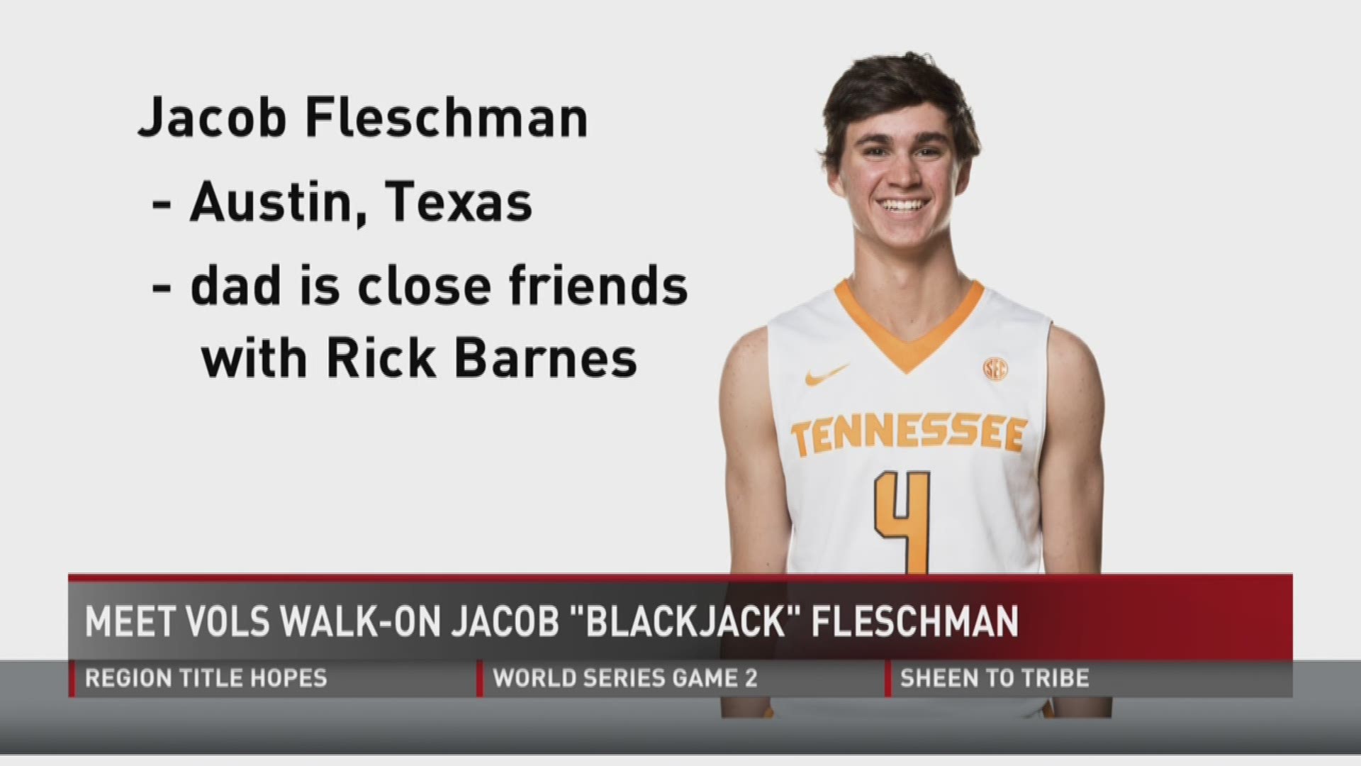 Tennessee freshman walk-on Jacob Fleschman has the coolest nickname on the team and it was given to him by an NBA superstar.