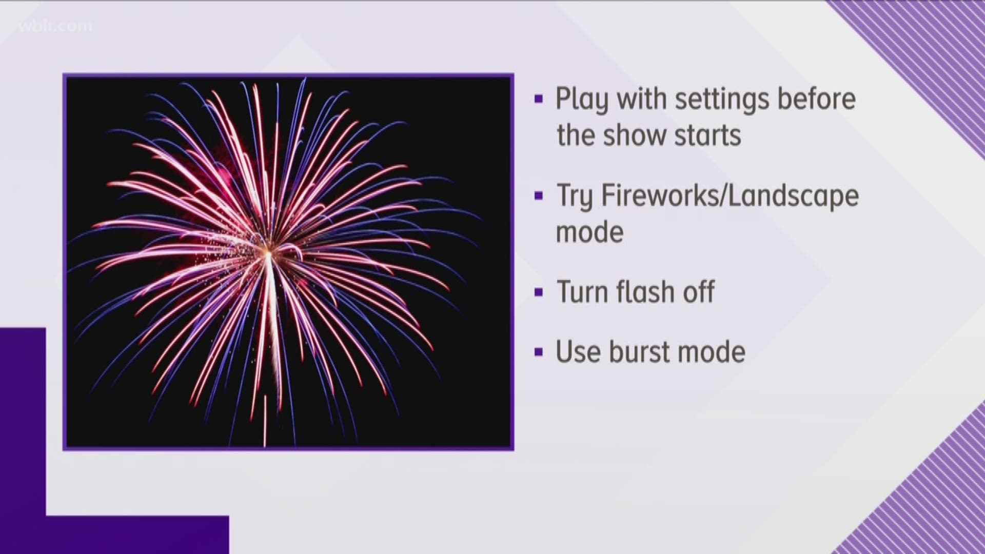 Photographer Colby McLemore shares pro tips and tricks for capturing perfect fireworks photos this Fourth of July. July 3, 2018.