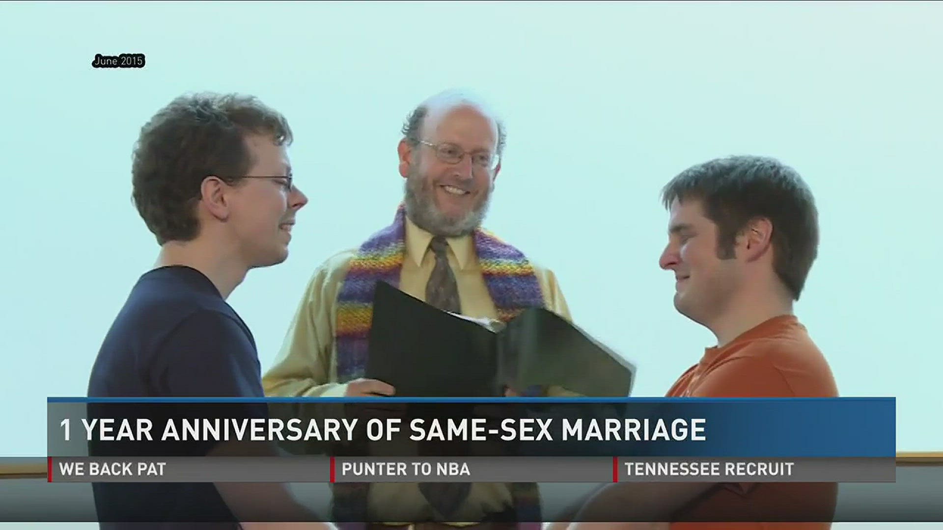 WBIR anchor Mary Scott revisits the first gay couple in Knox County to receive a marriage license on the anniversary of the Supreme court's decision to legalize same-sex marriage.