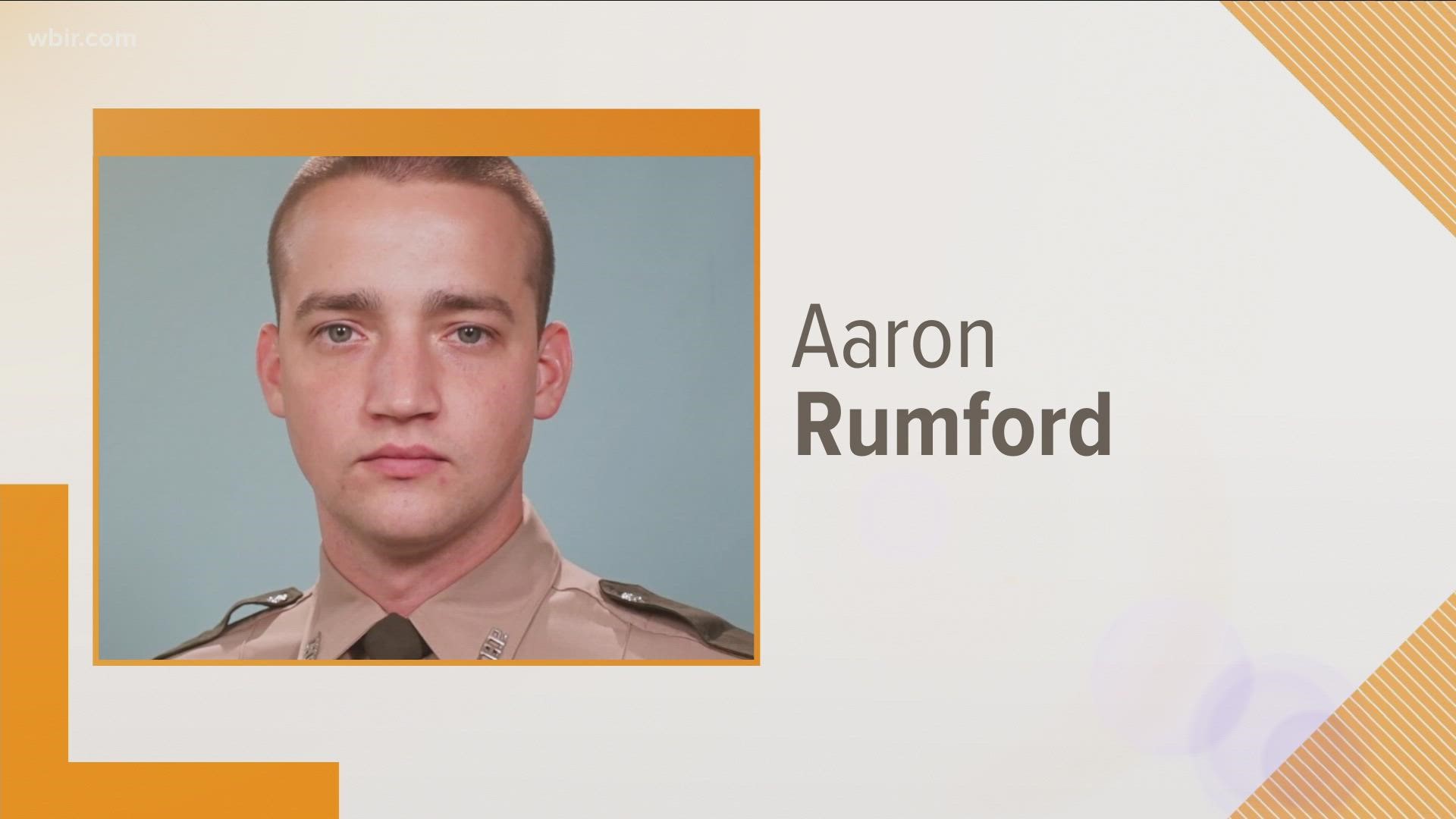 Trooper Aaron Rumford joined the THP in 2015 and was assigned to the Nashville District in Wilson County.