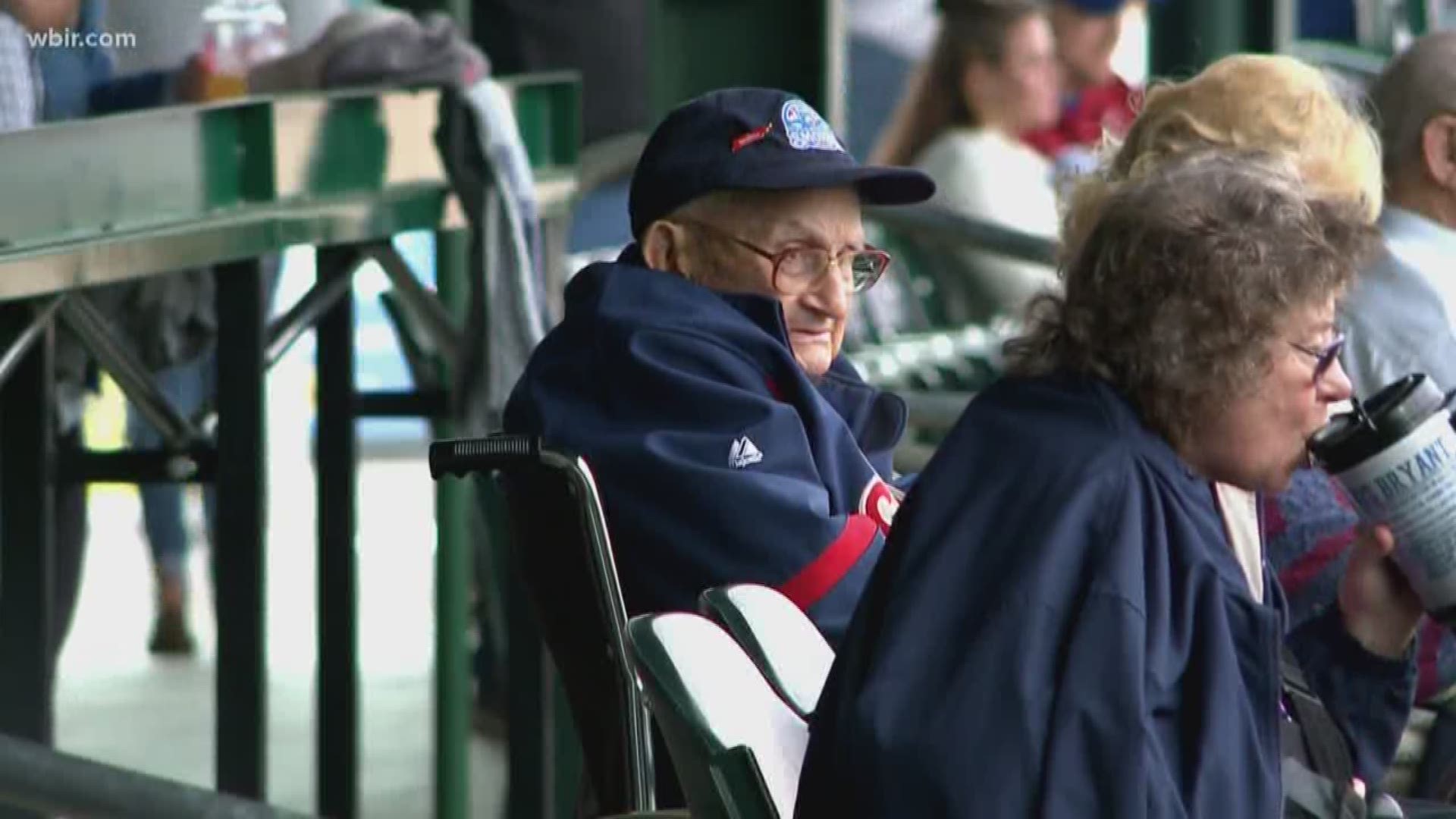 Jim Ball was a fixture at Smokies games since the beginning. The 98-year-old Navy vet was there on Opening Day in 2000 when they played their first game in Kodak.