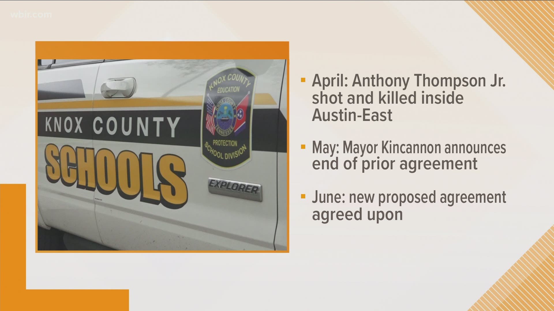 The Knox County Board of Education is set to meet on Wednesday night and one big item on the agenda is the new school security agreement.