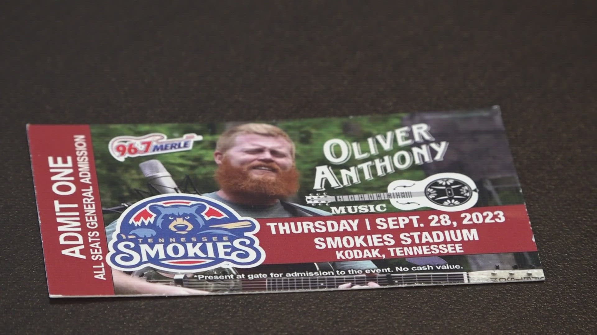 Oliver Anthony is set to play at the stadium Thursday night.