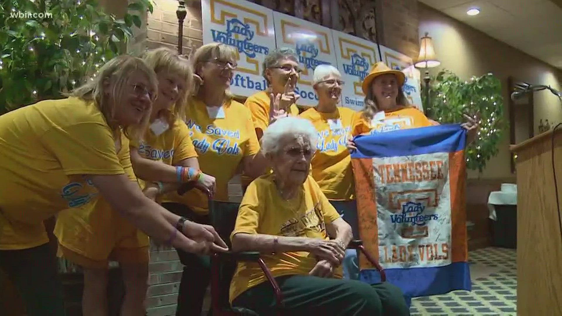Some of the most influential people in getting the Lady Vol logo restored met to celebrate.