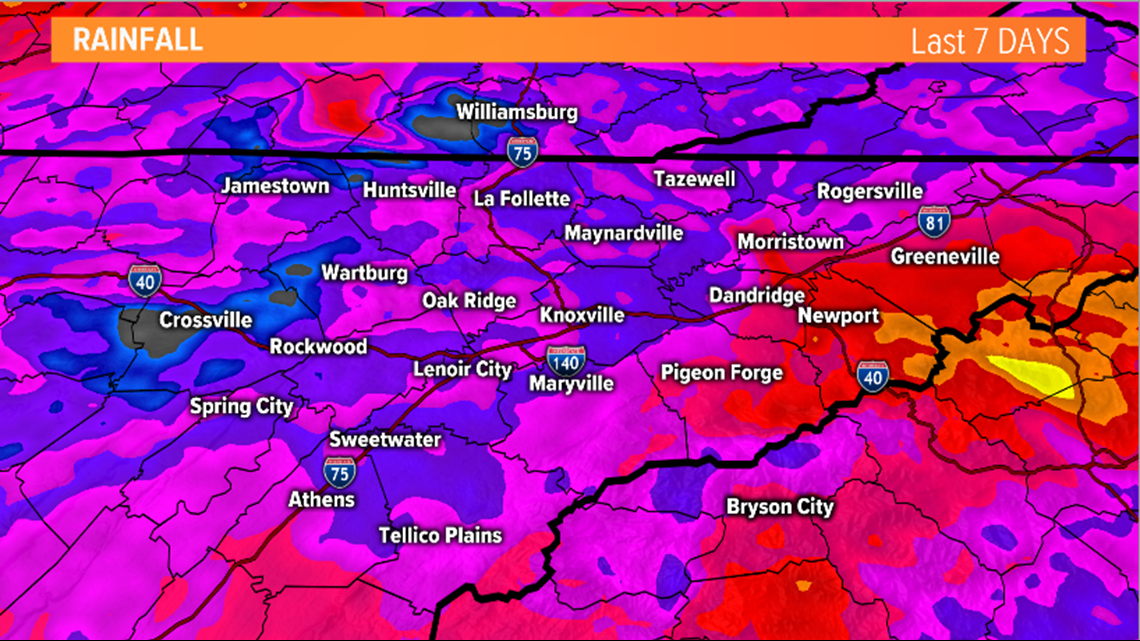 Record levels of rainfall hit East Tennessee last week | wbir.com