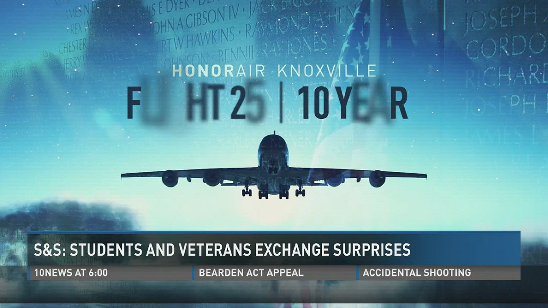 Nov. 16, 2017: A group of students and veterans exchanged surprises during and after the most recent HonorAir Knoxville flight to Washington D.C.