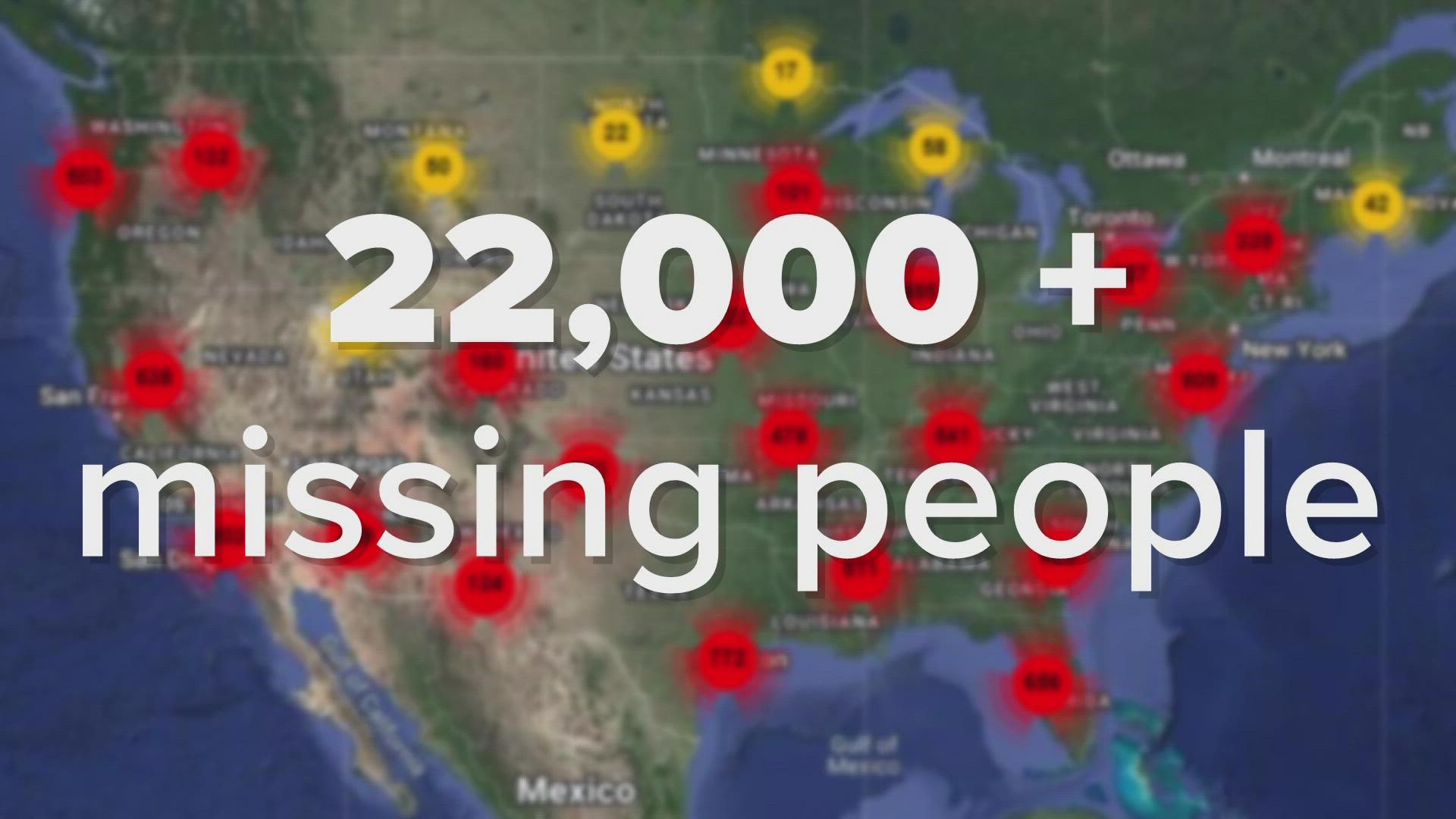 There are more than 22,000 people missing in the U.S. More than 600 of those people were reported missing in East Tennessee.