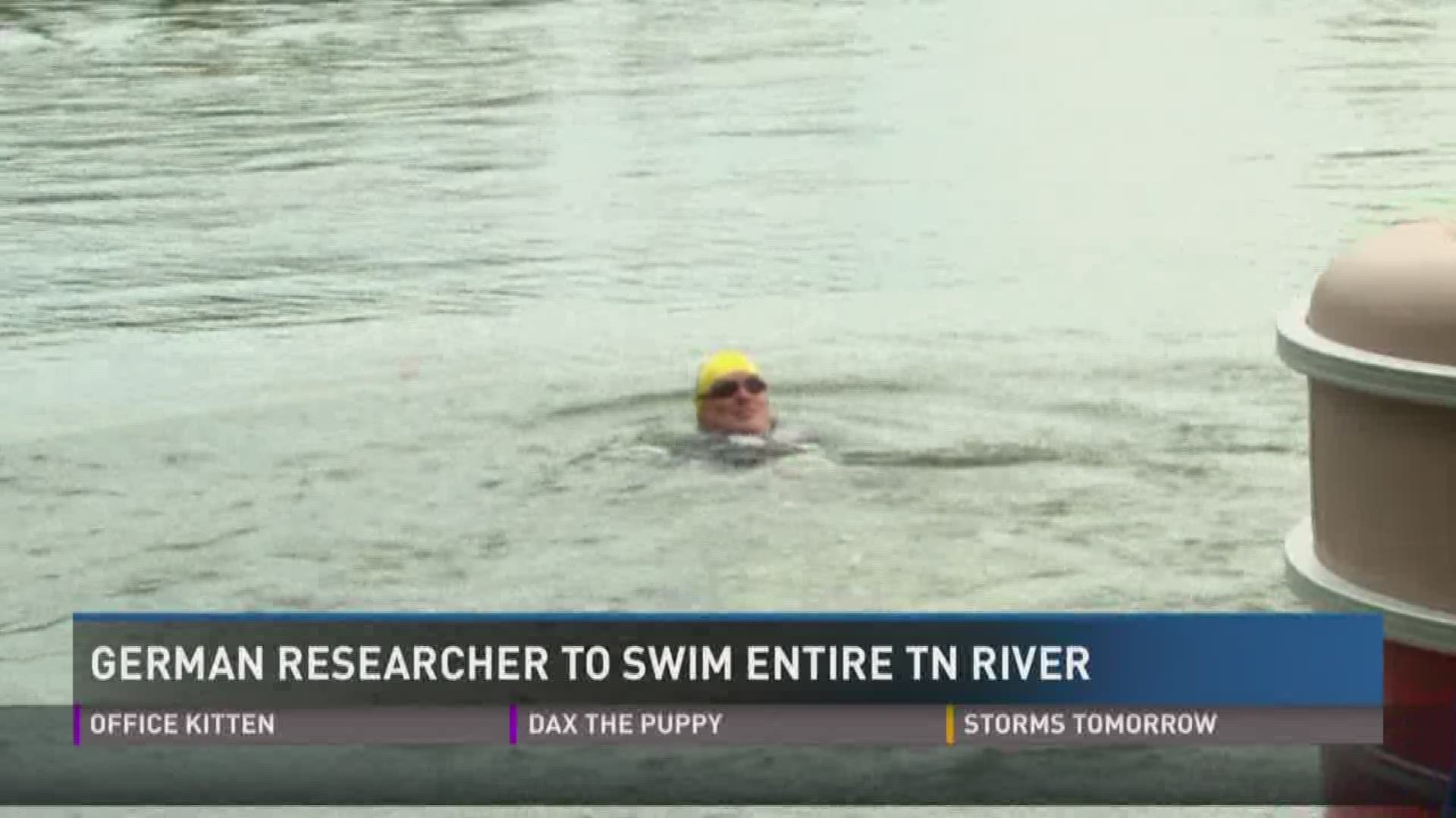 July 27, 2017: A German endurance swimmer and researcher kicked off his journey to swim the entire Tennessee River.
