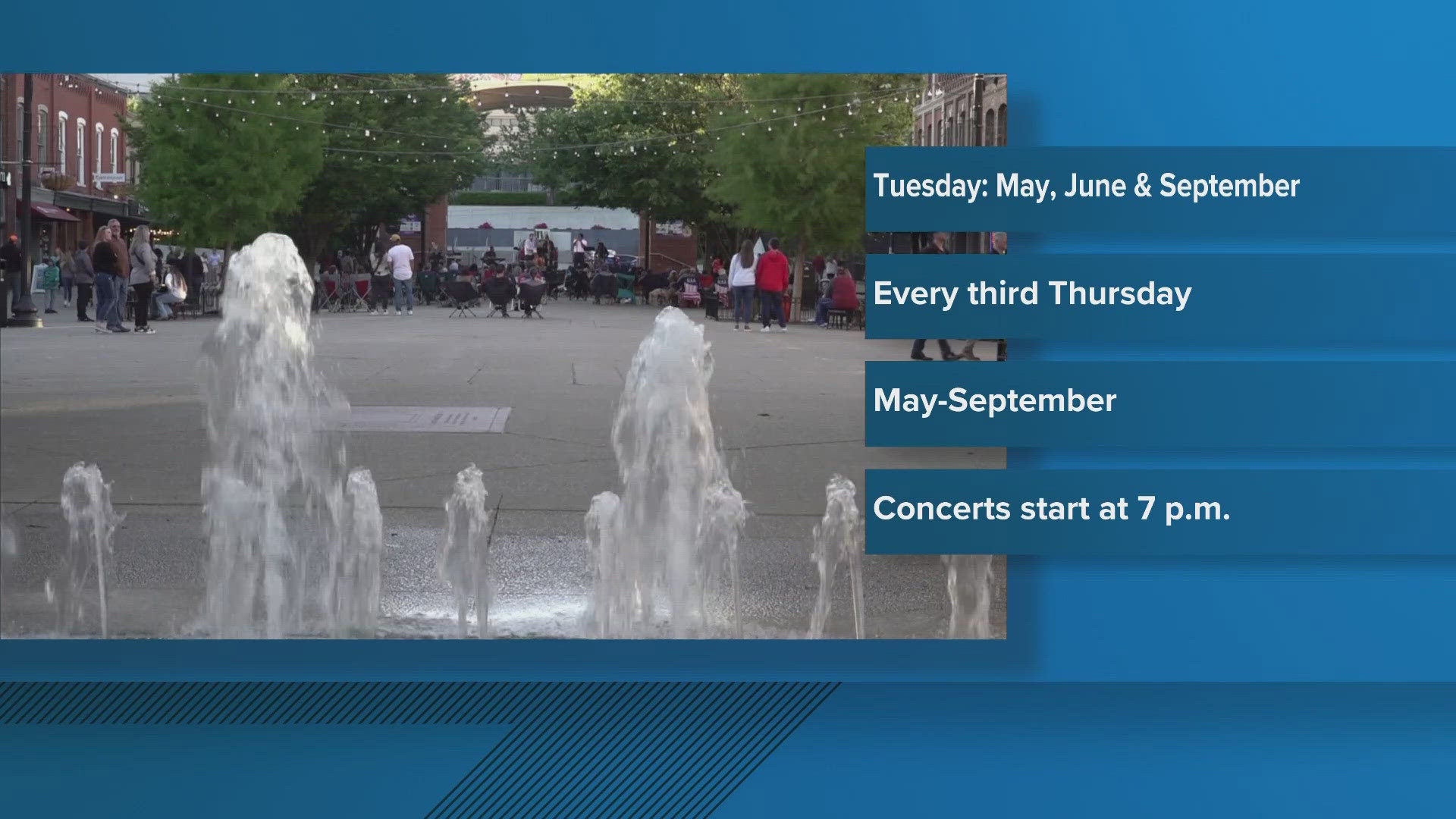 Jazz Tuesdays will be every Tuesday in May, June and September.
