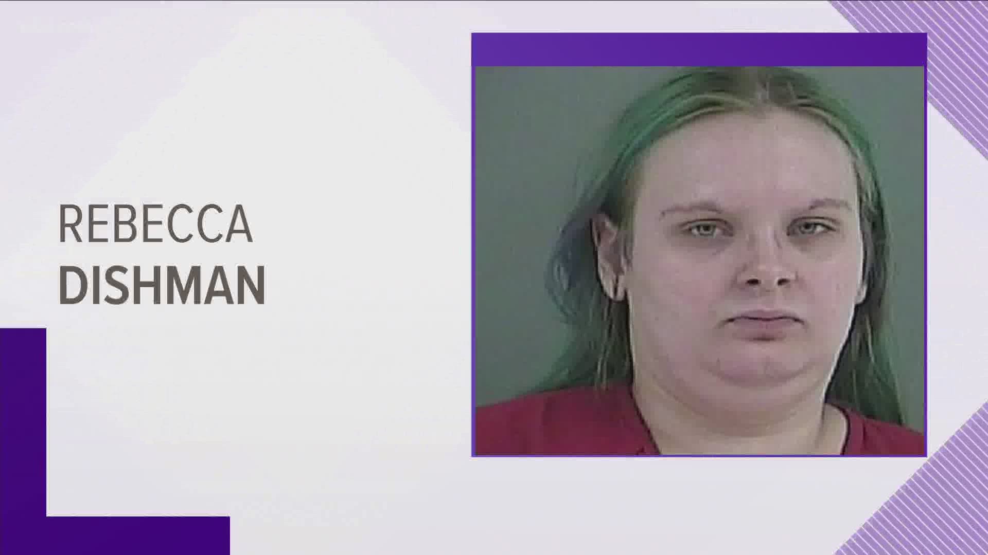 According to the clerk's office, a judge denied a request from Rebecca Dishman's attorney for her bond to be lowered on Tuesday, August 18.