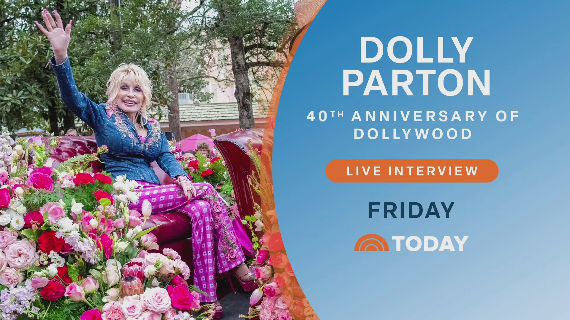 She is celebrating the 40th season of Dollywood, and plans on discussing the park's history and how Dollywood officials are celebrating.