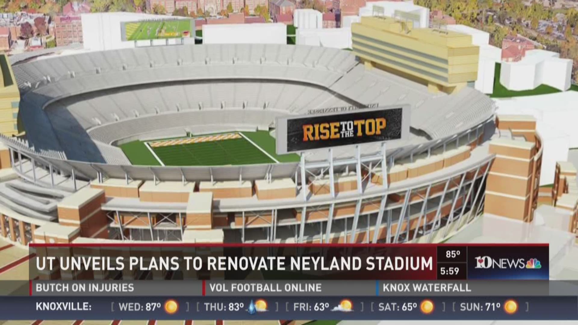 Oct. 18, 2016: UT released drawings of how it plans to give Neyland Stadium a facelift in three phases.