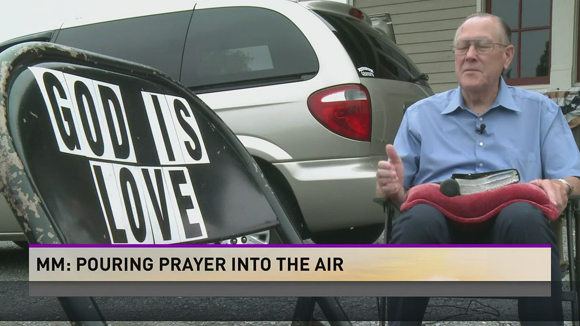One man is on a mission to spread prayer through his community.