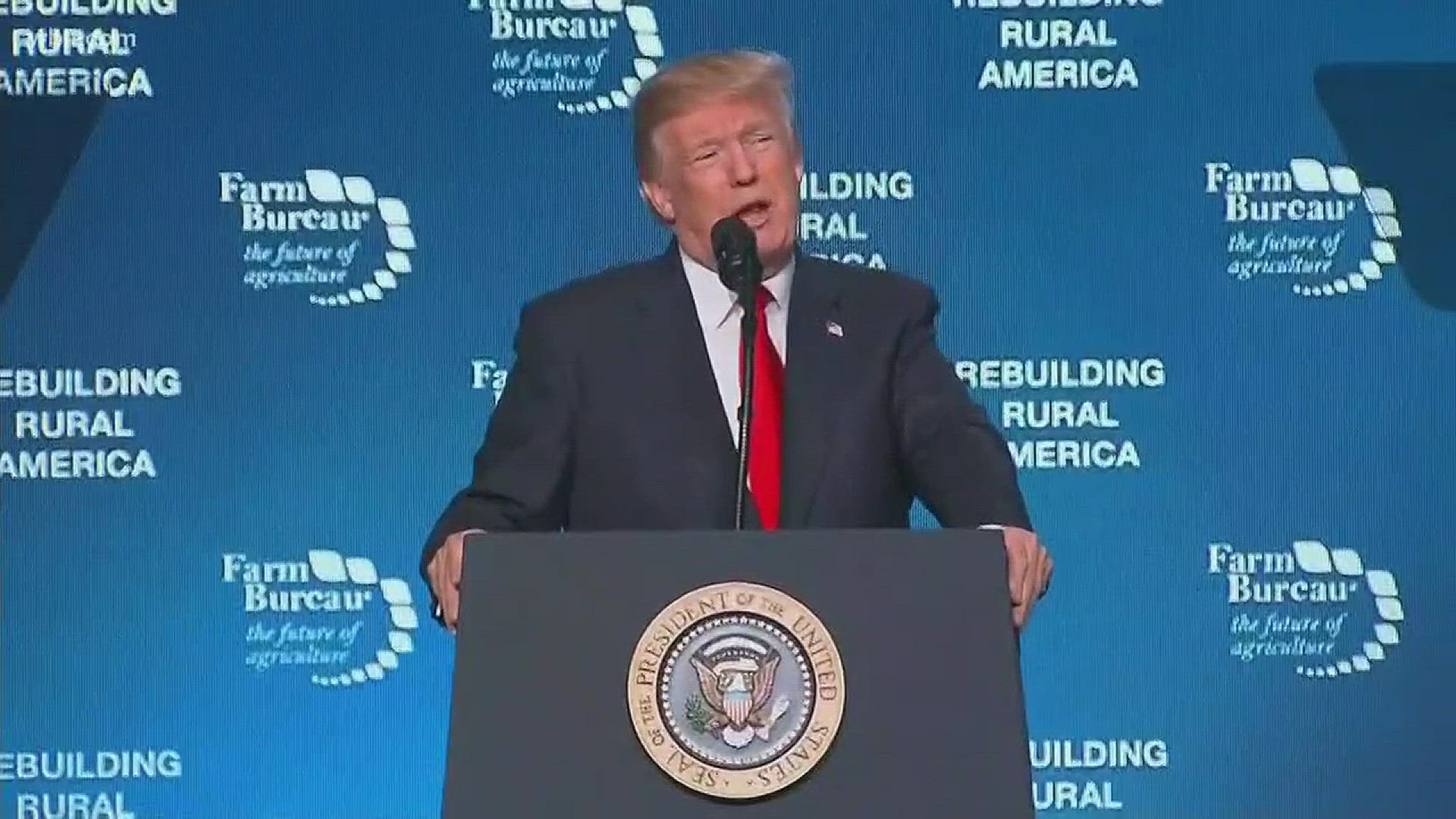 During a whirlwind trip to Nashville, President Donald Trump on Monday signed an executive order aimed at promoting the expansion of broadband internet into rural areas that lack connectivity.