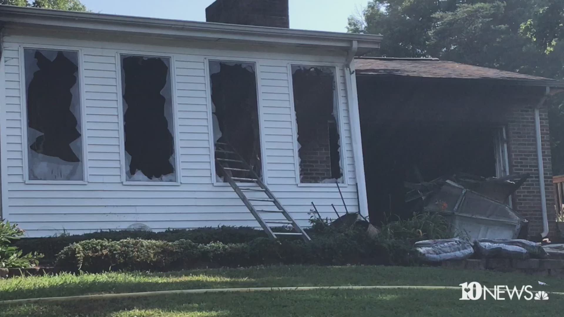 Shortly after crews made entry into the house, something exploded and two firefighters were injured. One was treated on the scene. The other was transported to a hospital for treatment of minor injuries. The house is believed to be a total loss. The homeowner and her pets made it out safely.