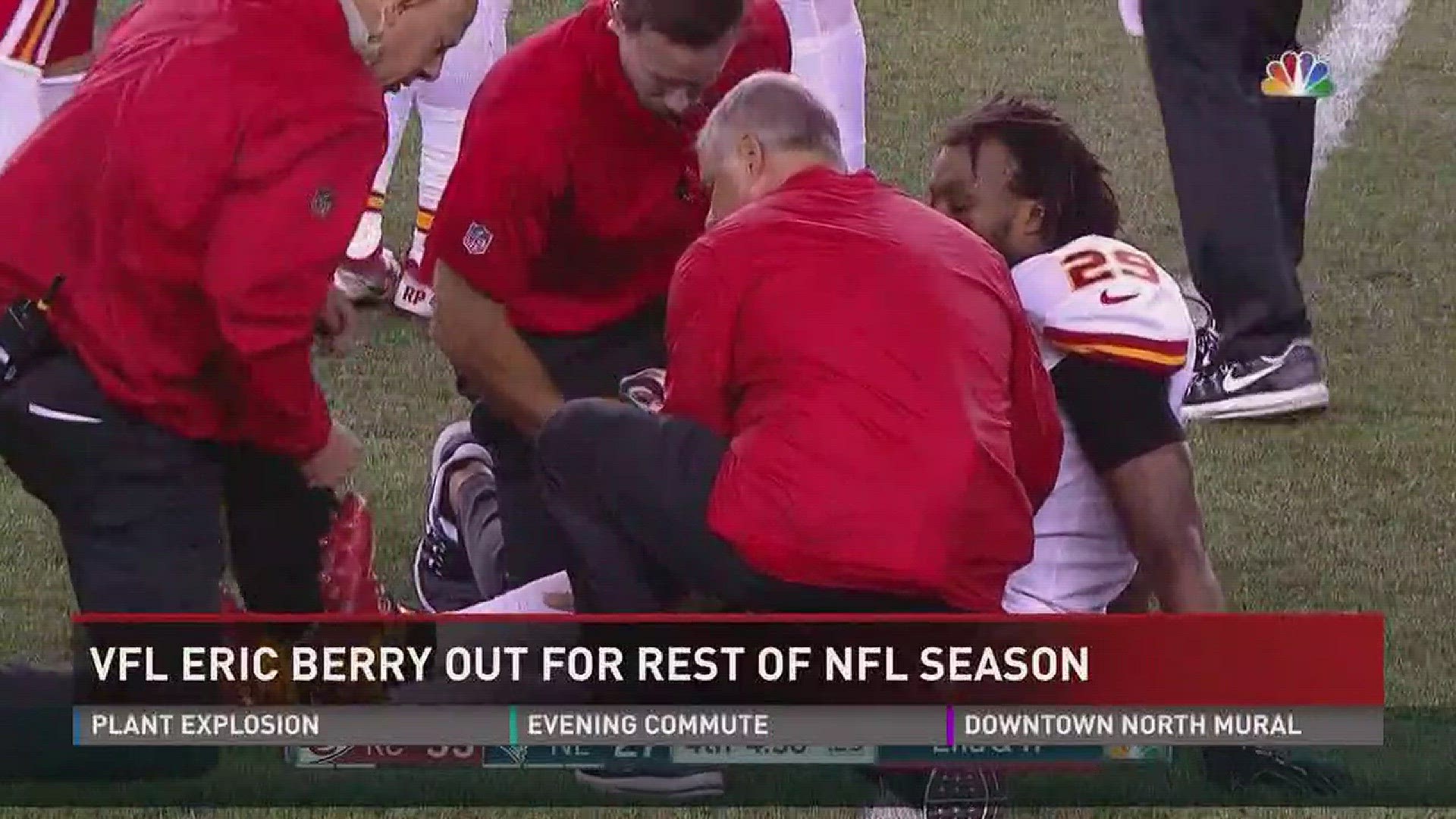 Former vol Eric Berry won't play any more games this season in the NFL.
