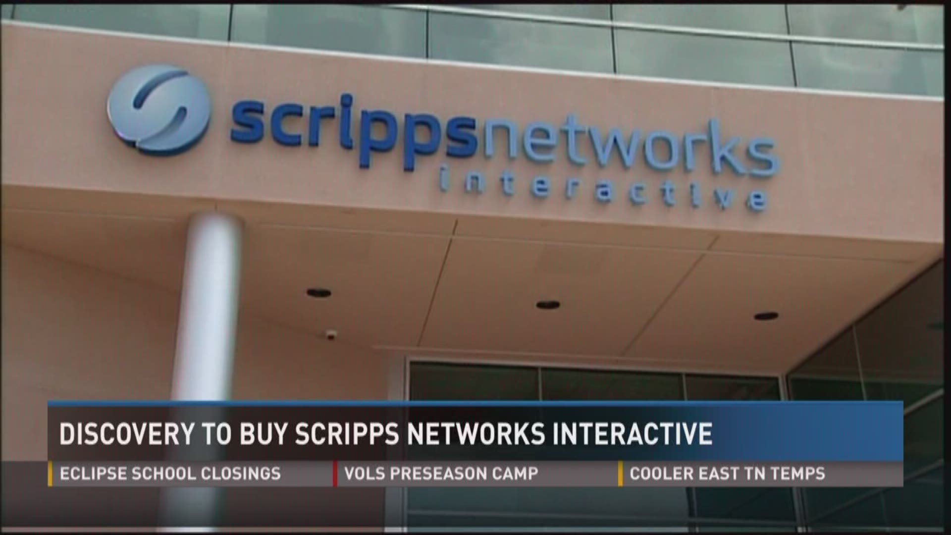 July 31, 2017: Scripps Networks Interactive will soon have a new owner. Discovery Communications announced its plans to buy the Knoxville-based company.