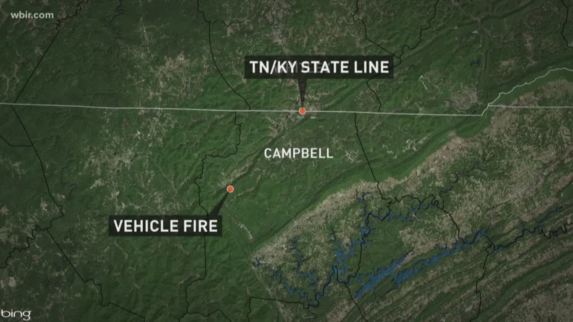 A commercial vehicle on fire has blocked Interstate 75 south at mile 151 in Campbell County, according to the Tennessee Department of Transportation.