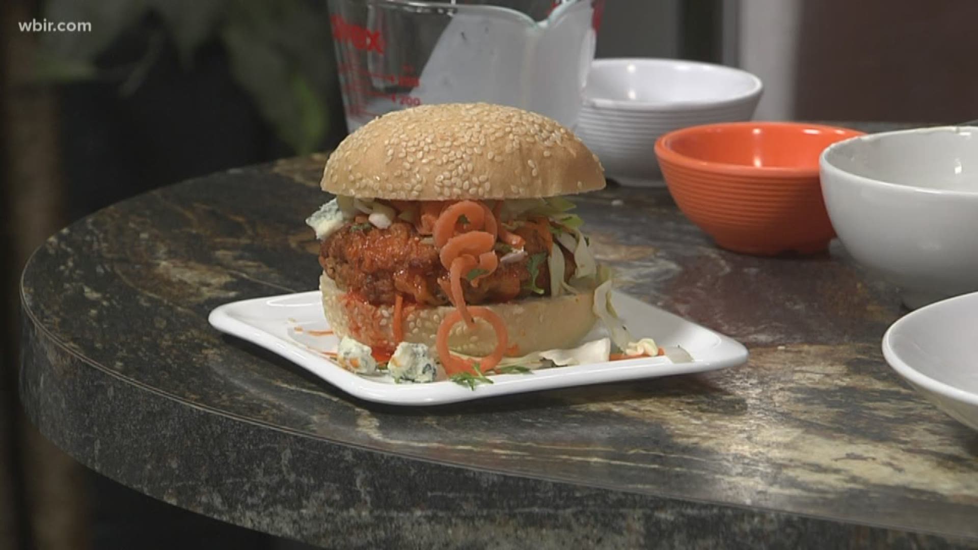 Mahasti from Space Head shows us how to make some buffalo chicken sandwiches.