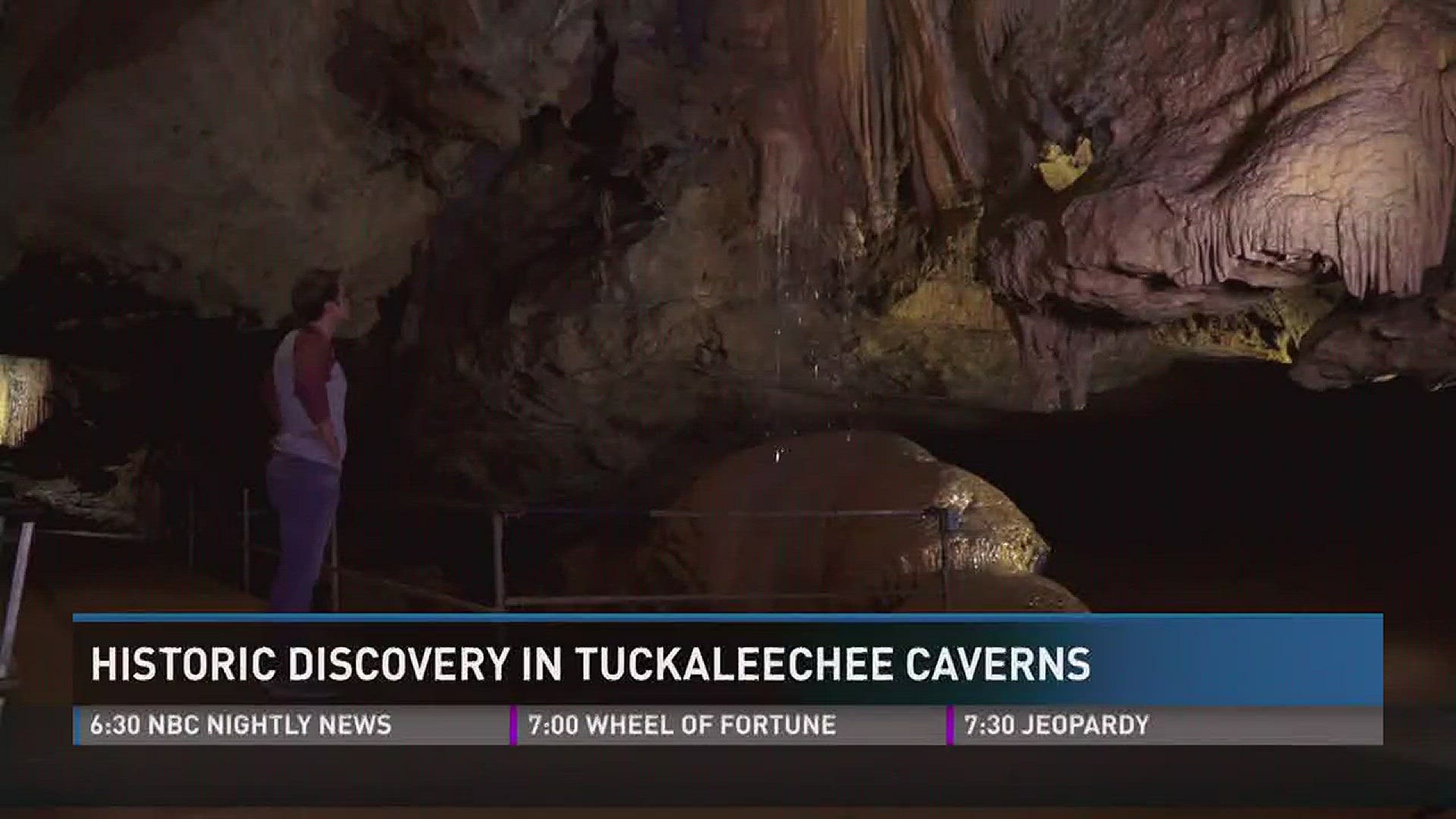 Aug. 10, 2017: A tour guide at Tuckaleechee Caverns shares the story of discovering a mastodon tooth.