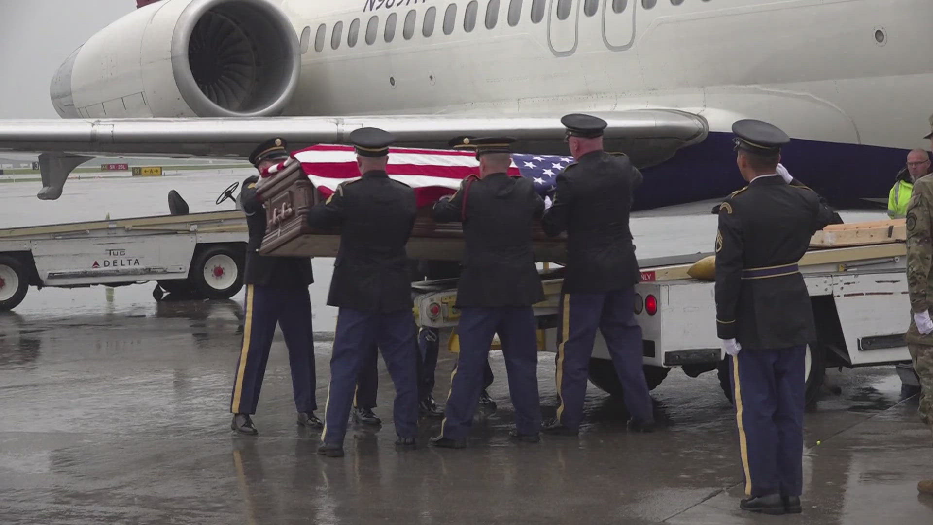 The remains of Army Private First Class Harold Wilder returned at McGhee Tyson Airport on Friday. He was 19 years old when he was killed in 1950.