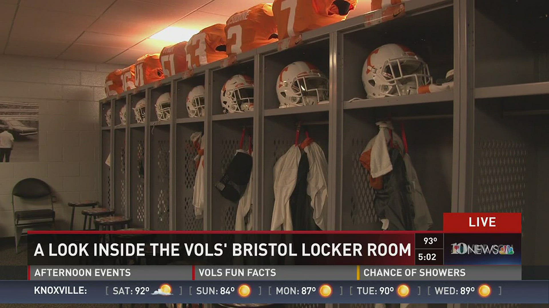 Officials wanted the locker rooms to be feel like home for the teams playing at the Battle at Bristol, but also to feel like something special for this historic event.