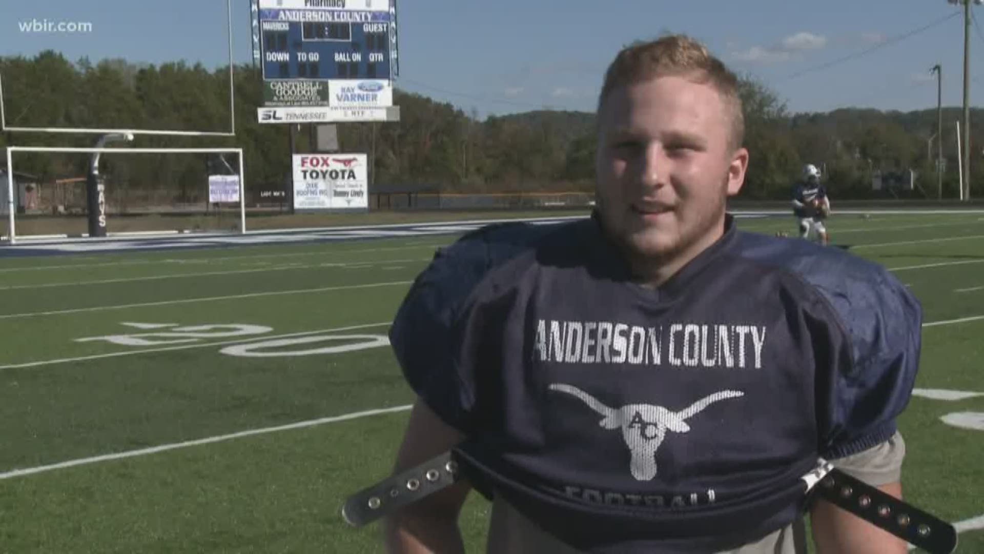 Anderson County running back T.J. Holmes is our offensive player of the week for Week 9.