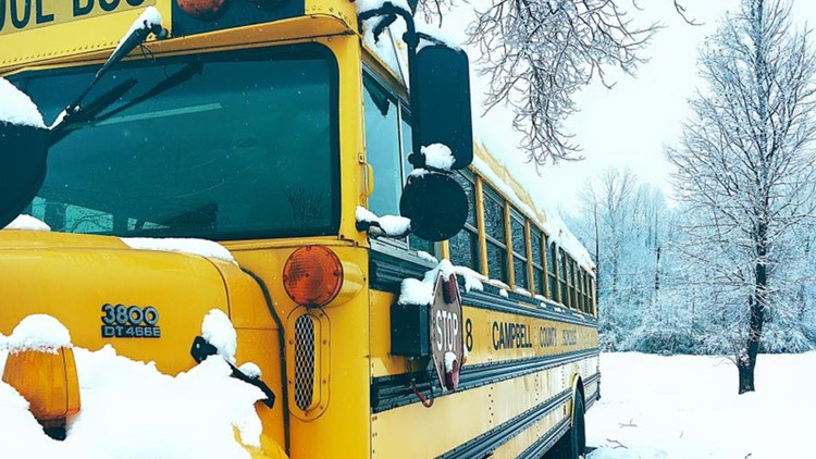 Schools across East Tennessee, Kentucky close or delay for snow Thursday