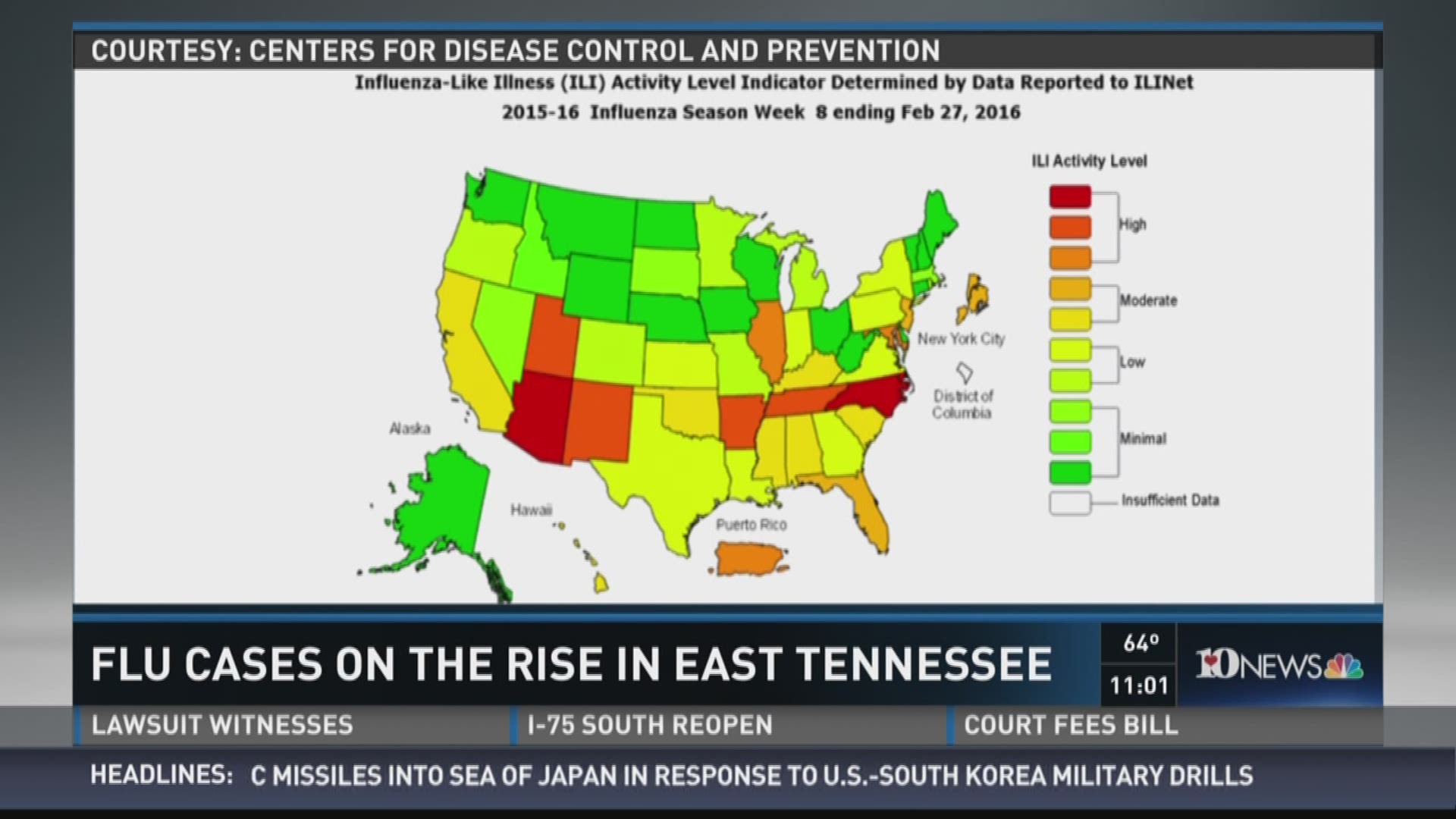 Flu cases on the rise in East Tennessee