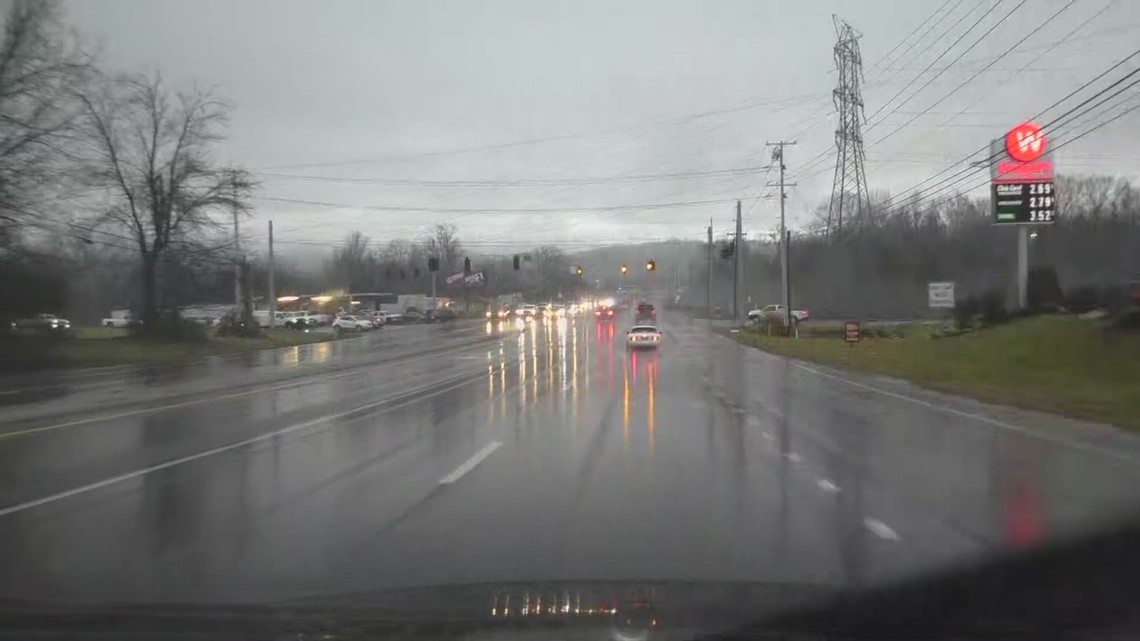 Vinay Simlot tracking rainy road conditions in the region