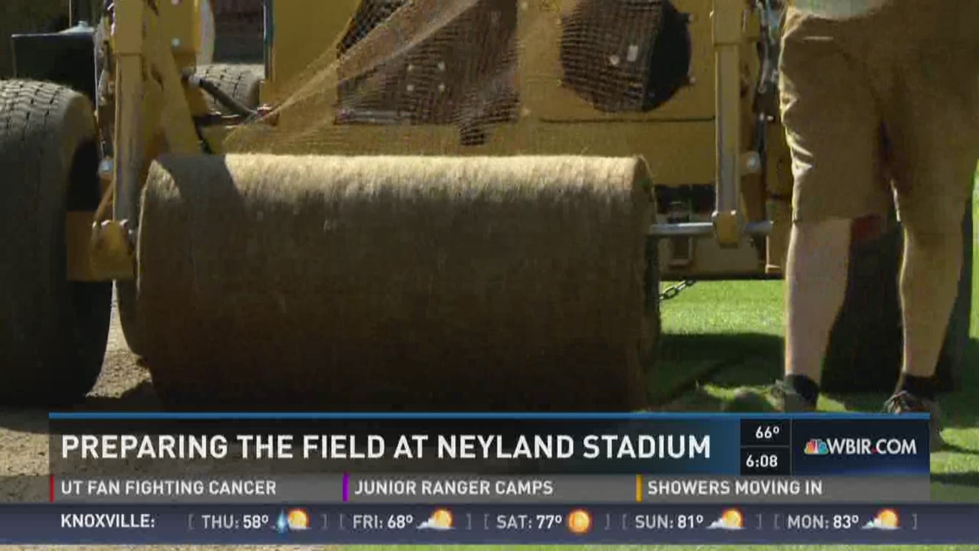 UT crews put down new sod on Neyland Stadium ahead of football season. 10News reporter Michael Crowe has the story. (5/4/16)