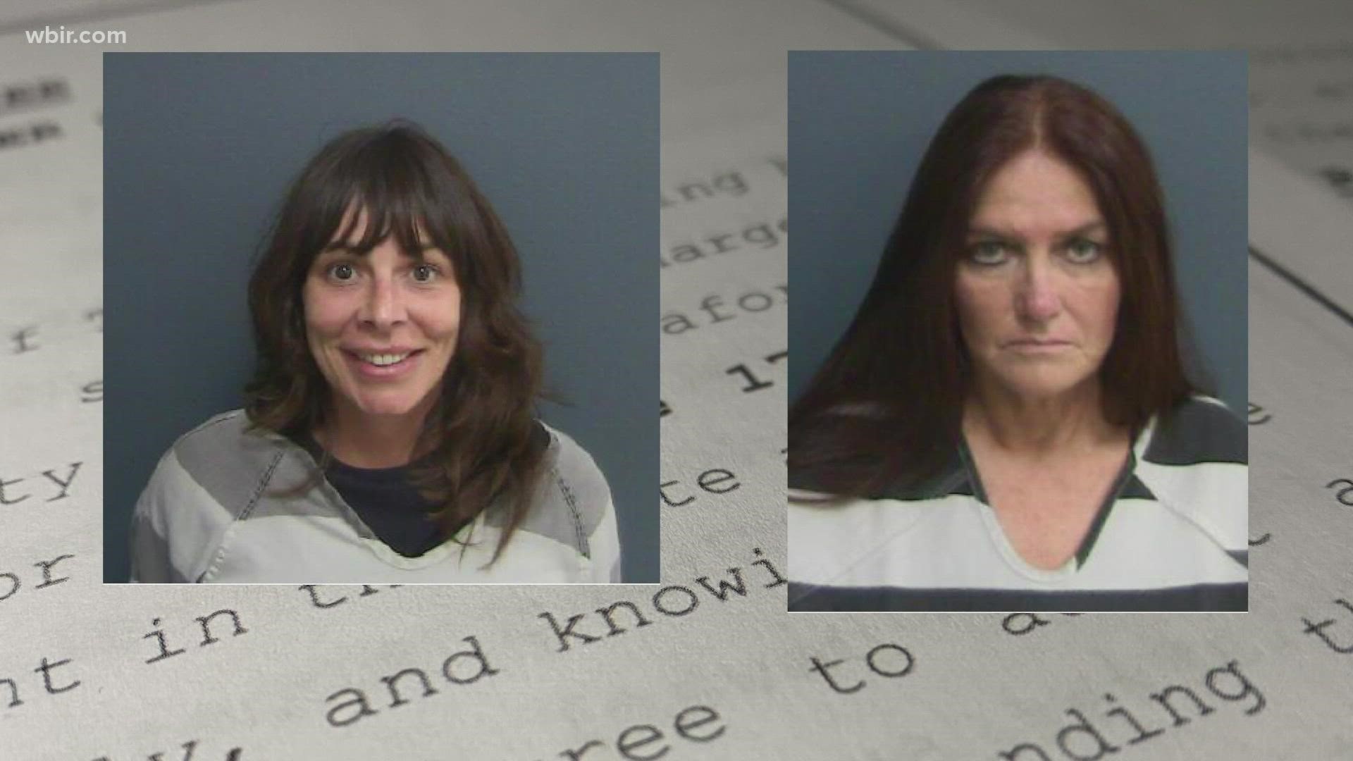 The 2 women are facing charges in state and federal court for obstructing interstate commerce, part of a wider investigation into cocaine trafficking in the county.