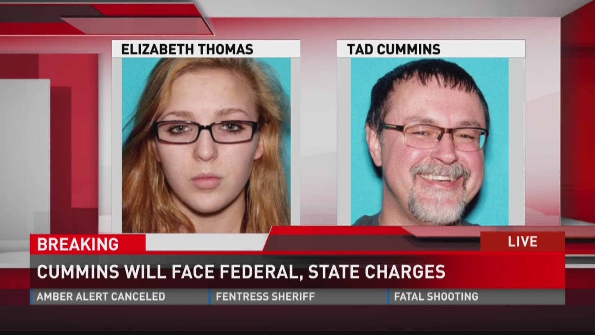 Local, state, and federal officials give an update on the Tad Cummins and Elizabeth Thomas case. (4/20/17 NBC)