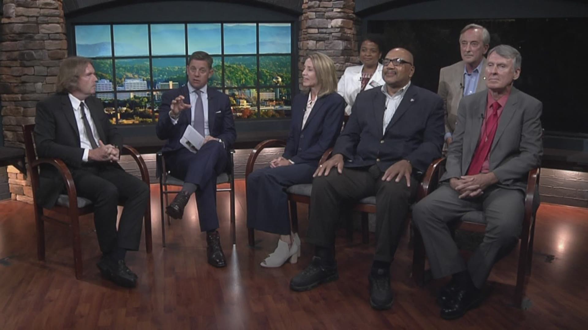 Knoxville City Council At-large C candidates Amy Midis, Hubert Smith, David Williams, Amelia Parker and Bob Thomas talk about their positions in the race.