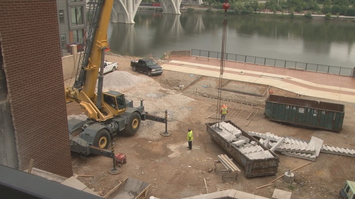 Construction crews make progress on new South Knoxville Waterfront