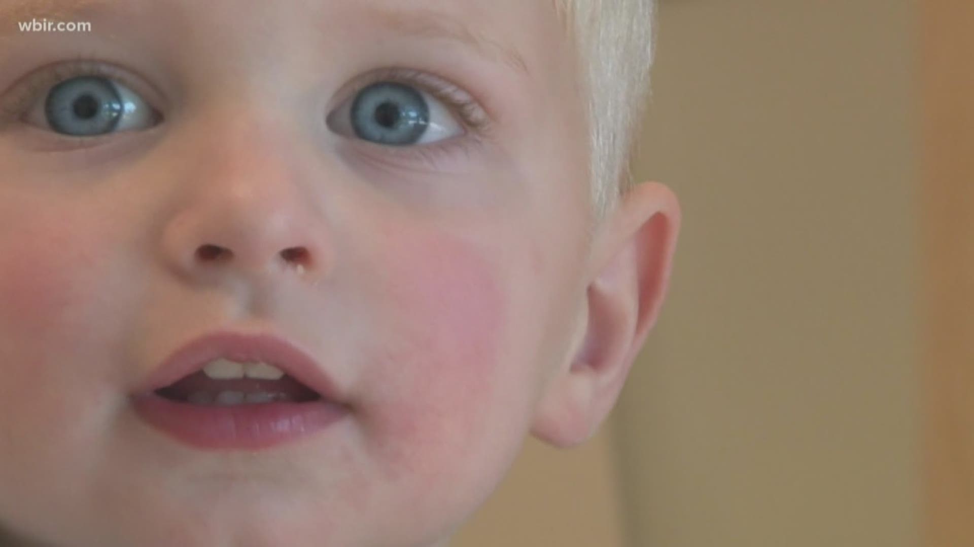 Like ordinary toddlers, Kayden is happy and full of energy. But his grandmother says there are signs he may be developing more slowly than normal.